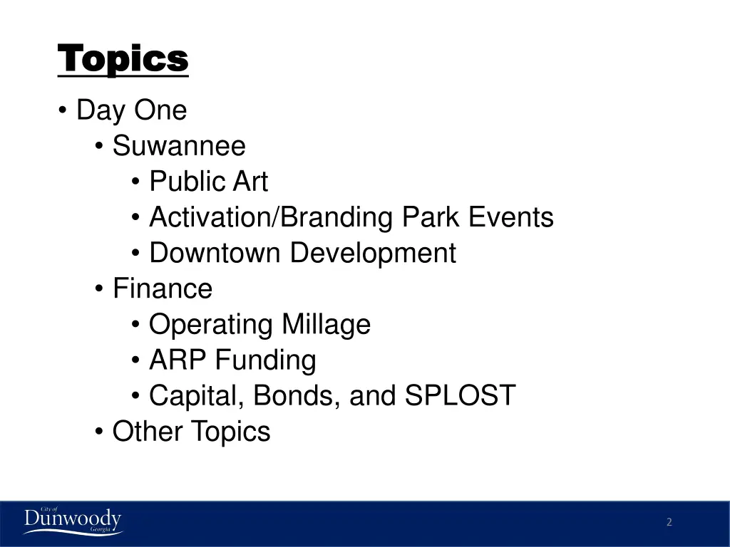 topics topics day one suwannee public