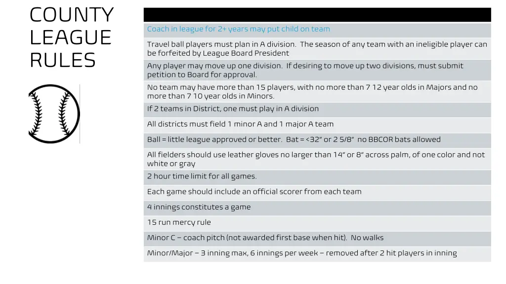 county league rules 2
