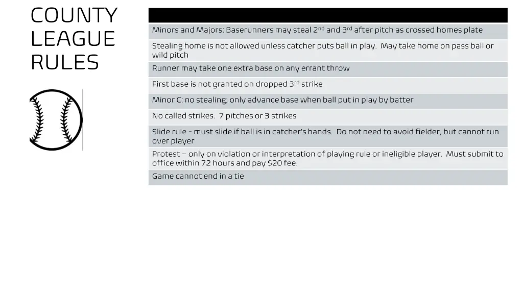 county league rules 3