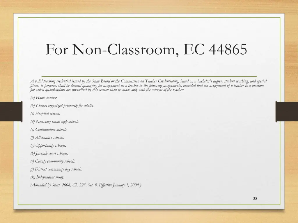 for non classroom ec 44865