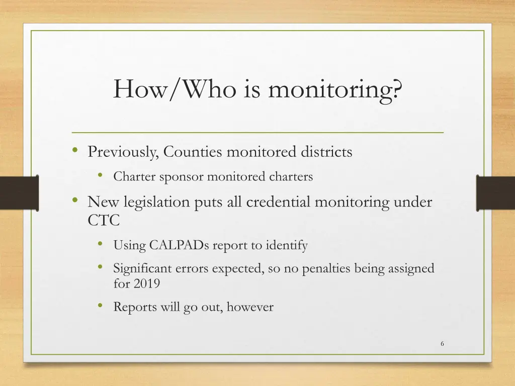 how who is monitoring