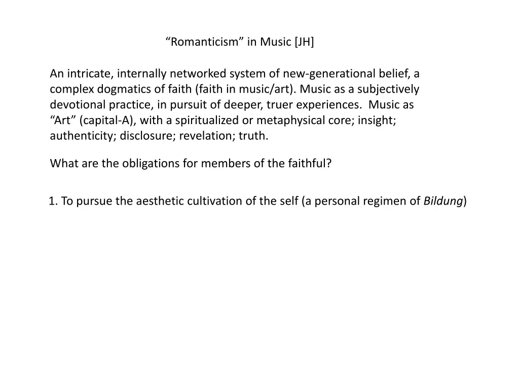 romanticism in music jh 2