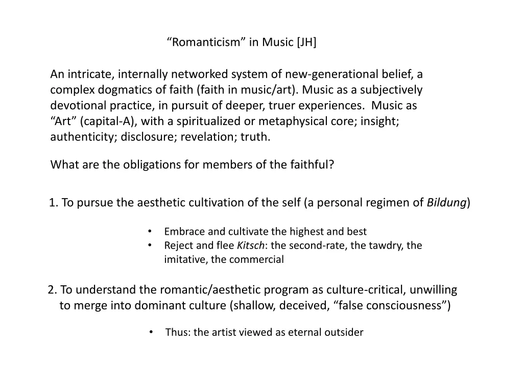 romanticism in music jh 6