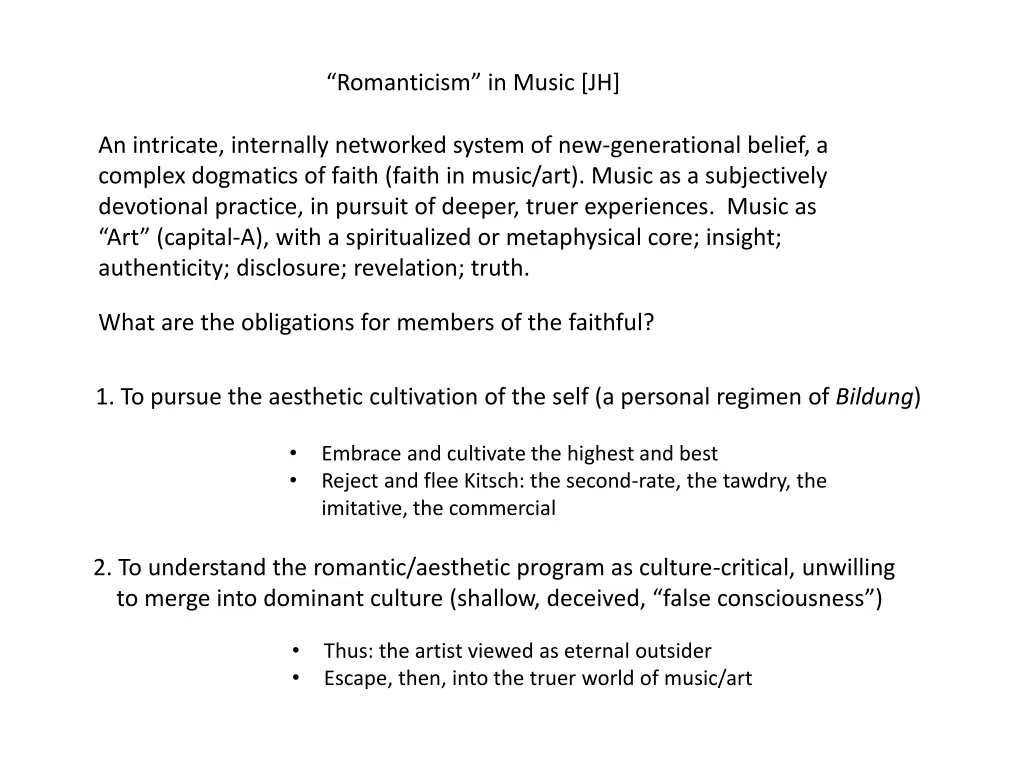 romanticism in music jh 7