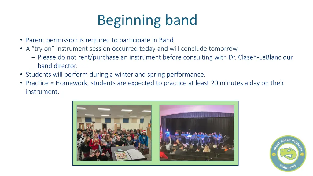 beginning band