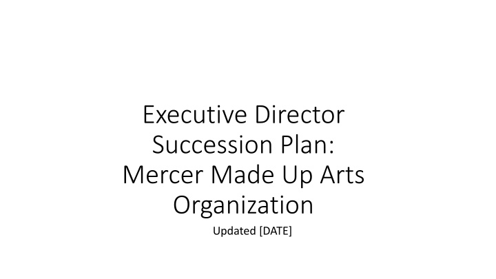 executive director succession plan mercer made
