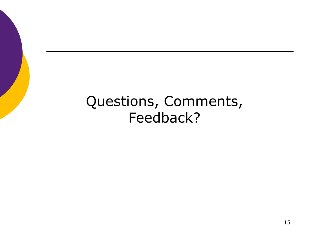 questions comments feedback
