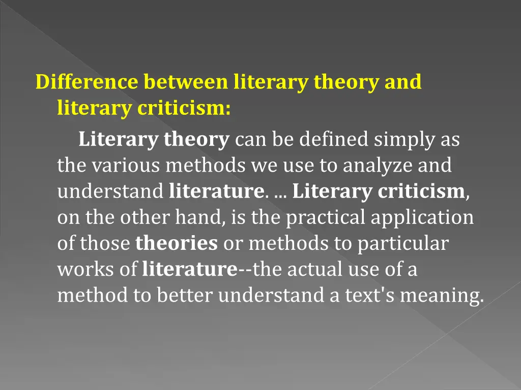 difference between literary theory and literary