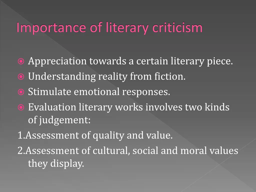 importance of literary criticism