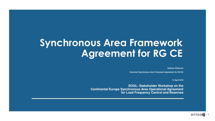 synchronous area framework agreement for rg ce