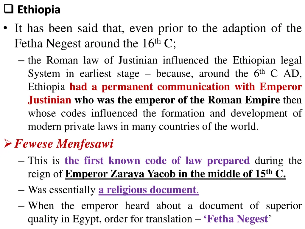 ethiopia it has been said that even prior