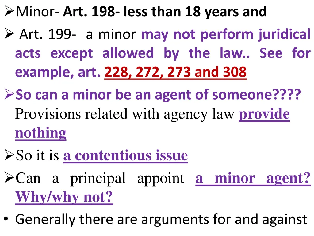 minor art 198 less than 18 years