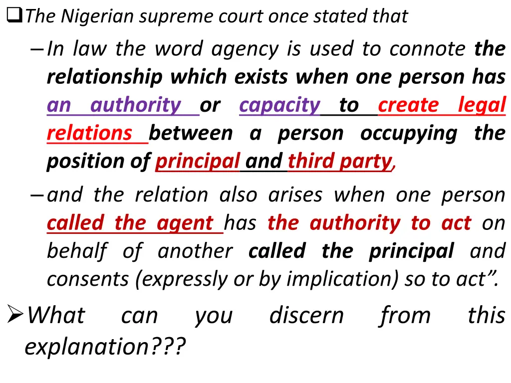the nigerian supreme court once stated that