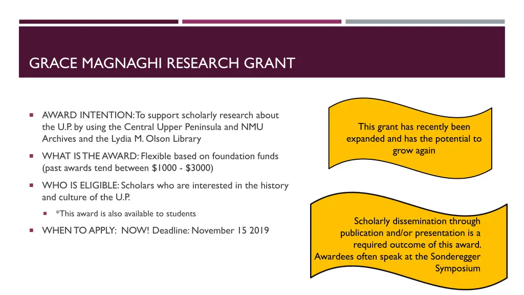 grace magnaghi research grant