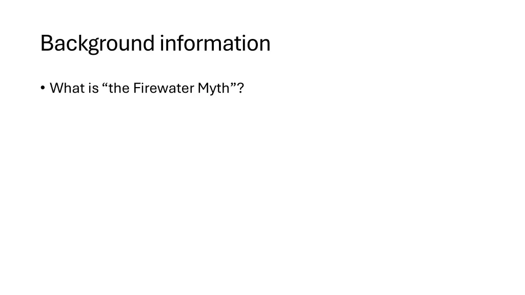 background information