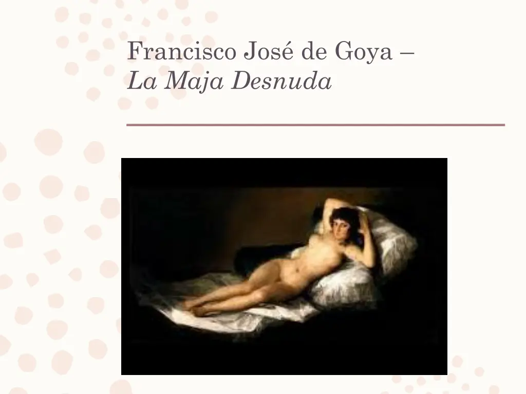 francisco jos de goya la maja desnuda