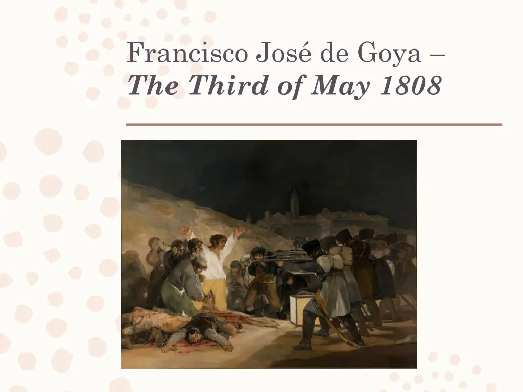 francisco jos de goya the third of may 1808