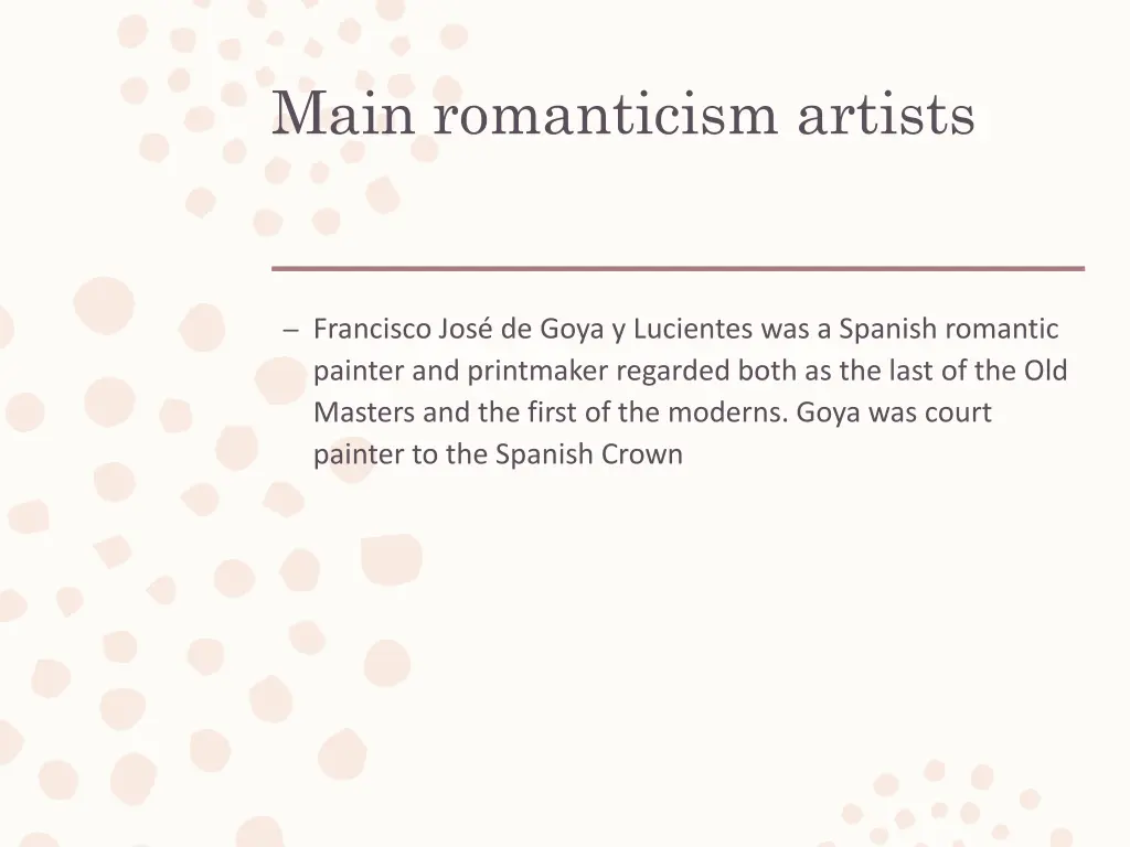 main romanticism artists 2