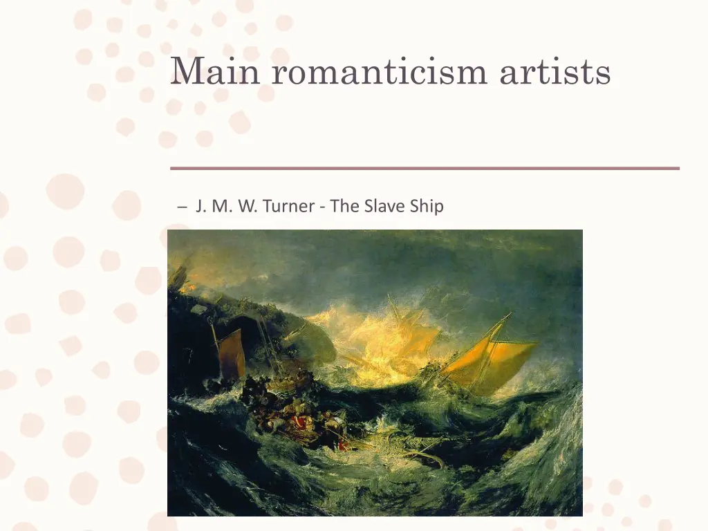 main romanticism artists