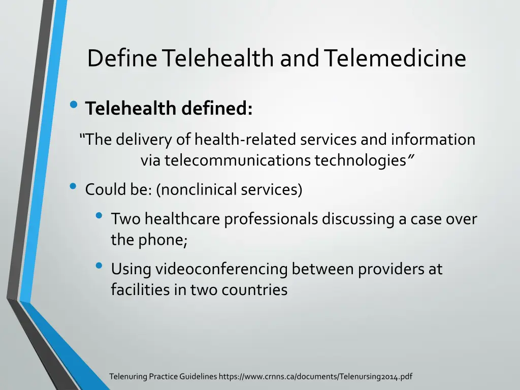 define telehealth and telemedicine