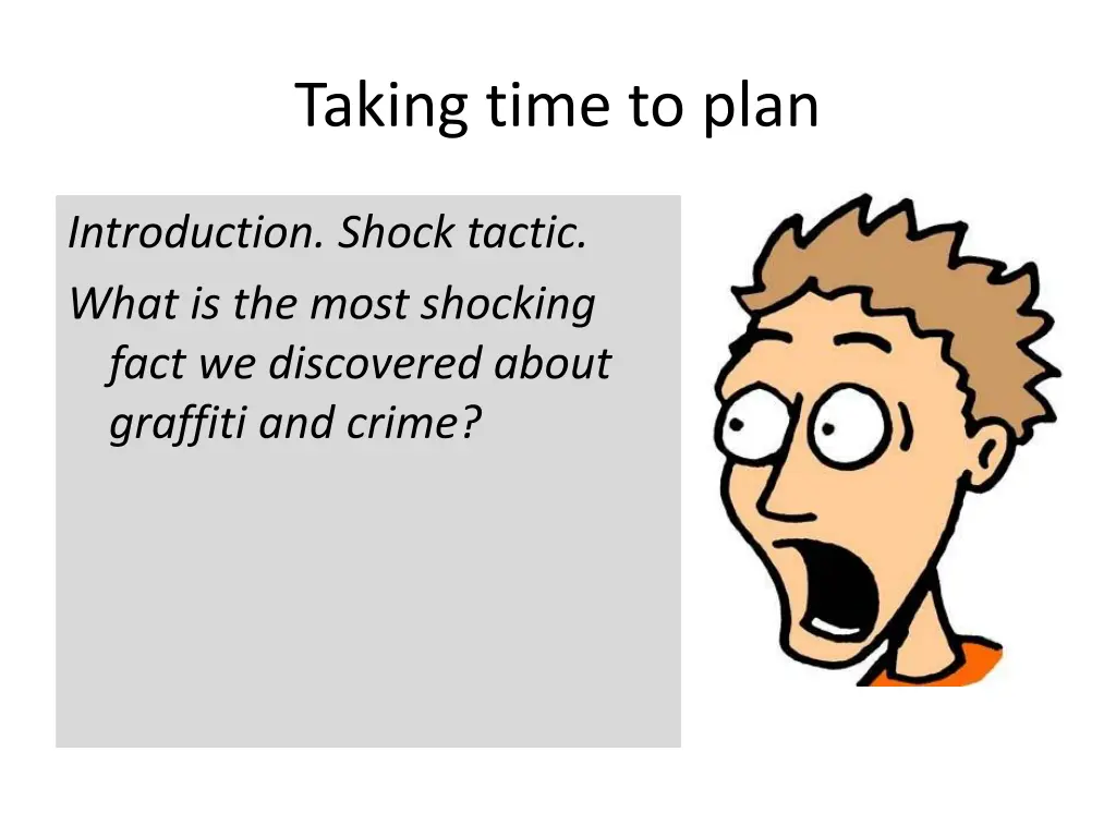 taking time to plan
