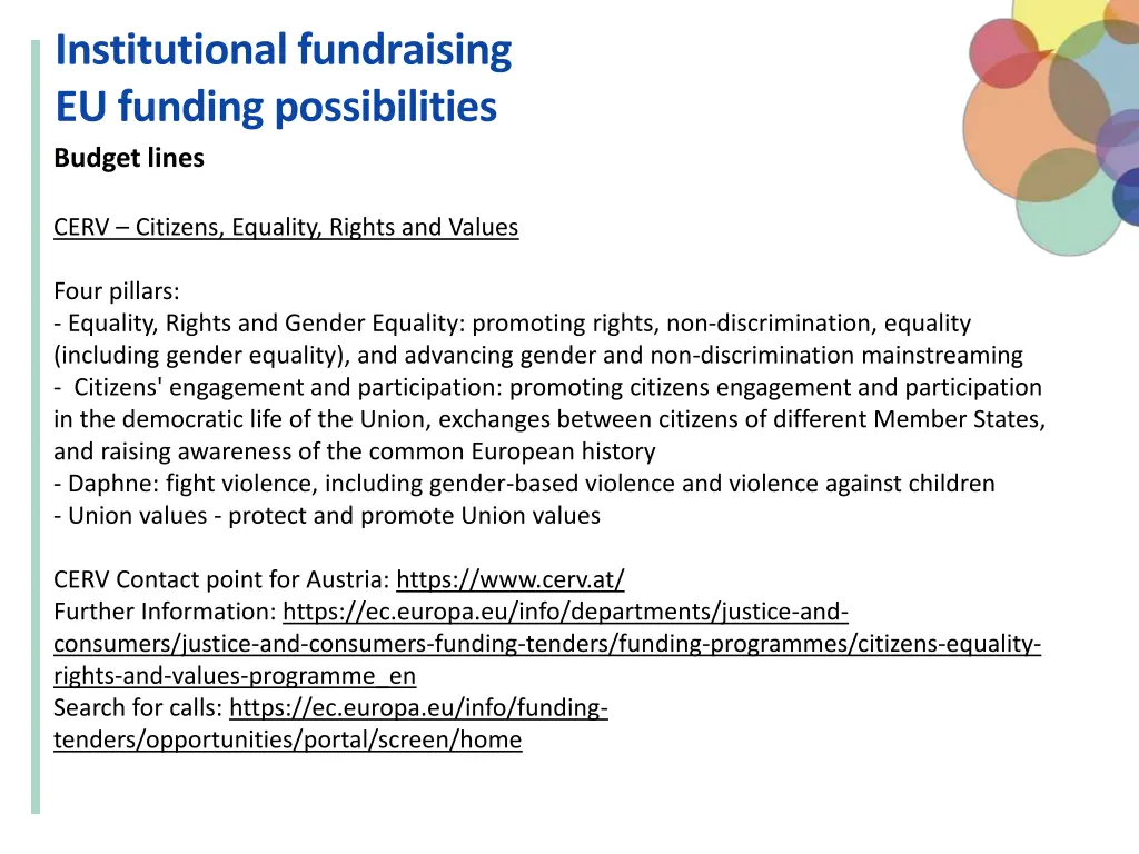 institutional fundraising eu funding possibilities 1