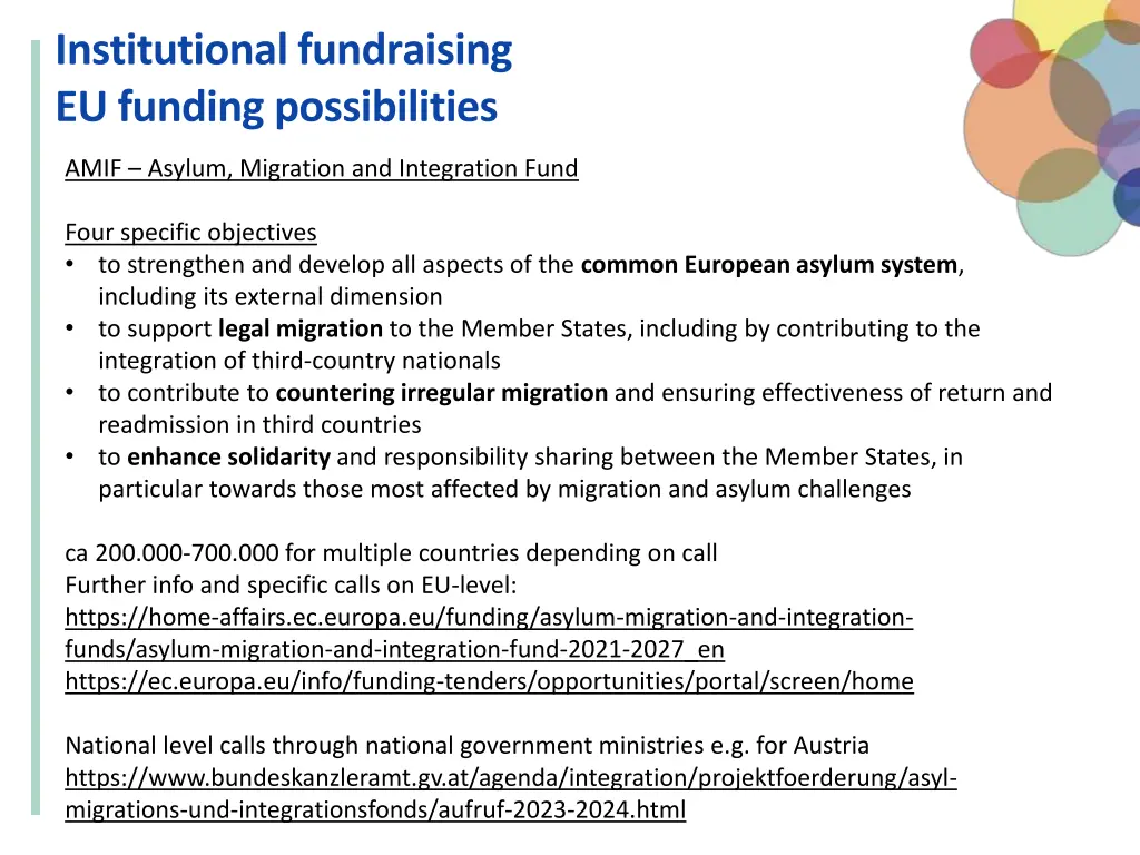 institutional fundraising eu funding possibilities 3