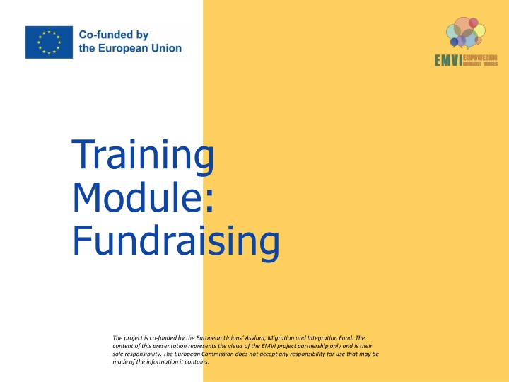 training module fundraising
