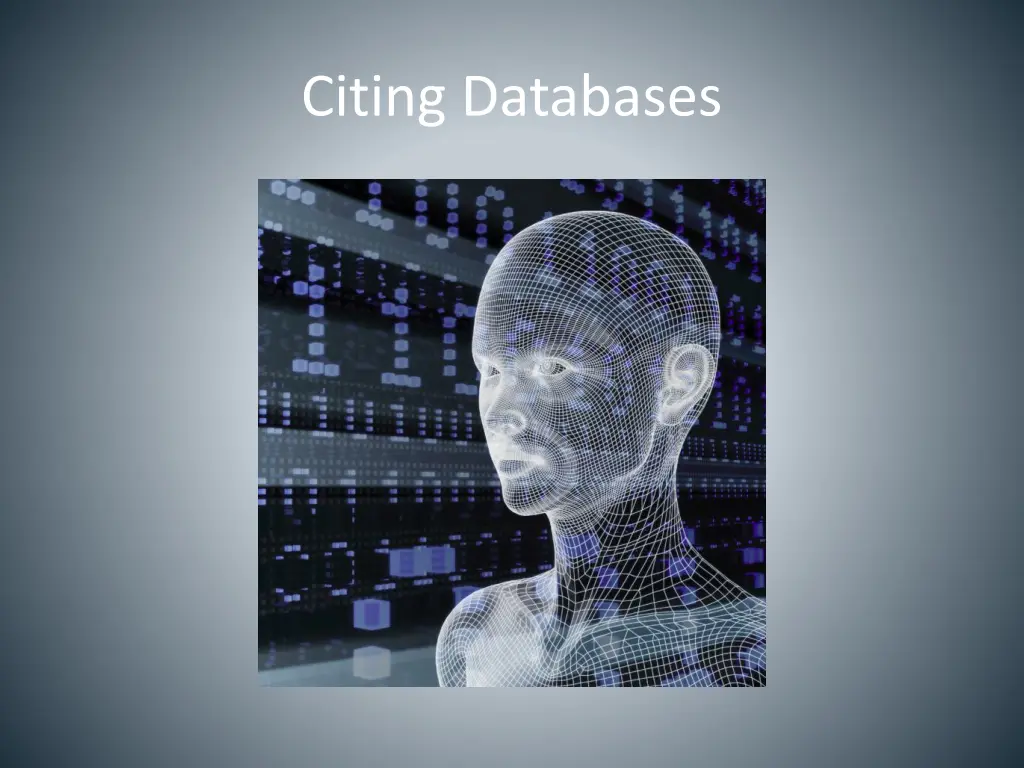 citing databases