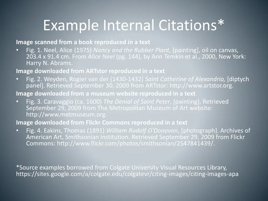 example internal citations