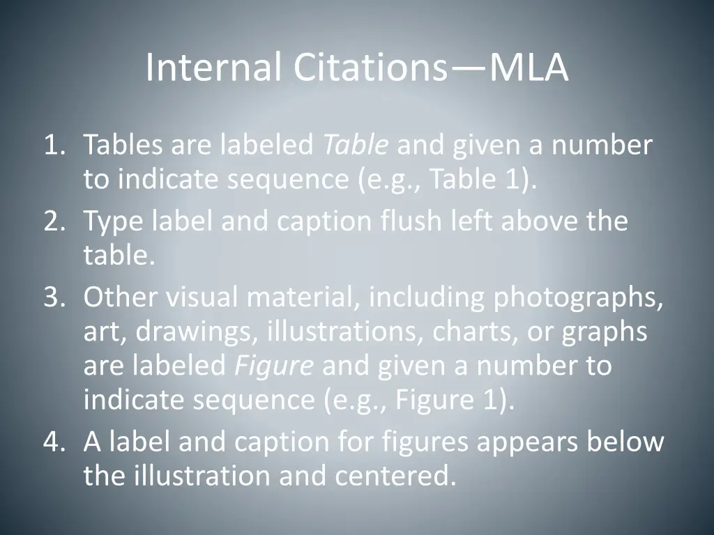 internal citations mla