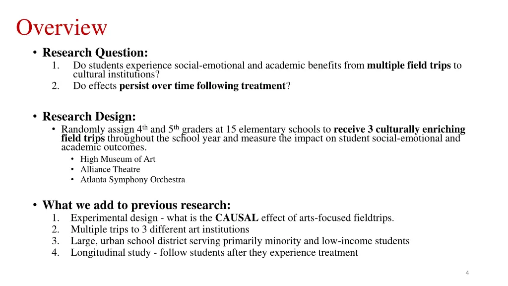 overview research question 1 do students