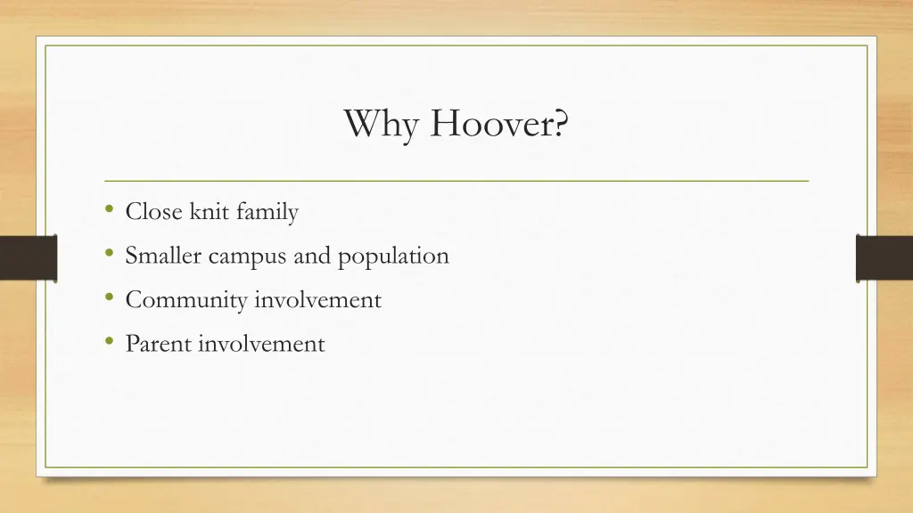 why hoover