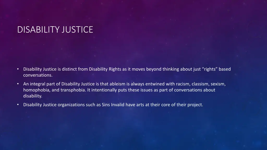disability justice