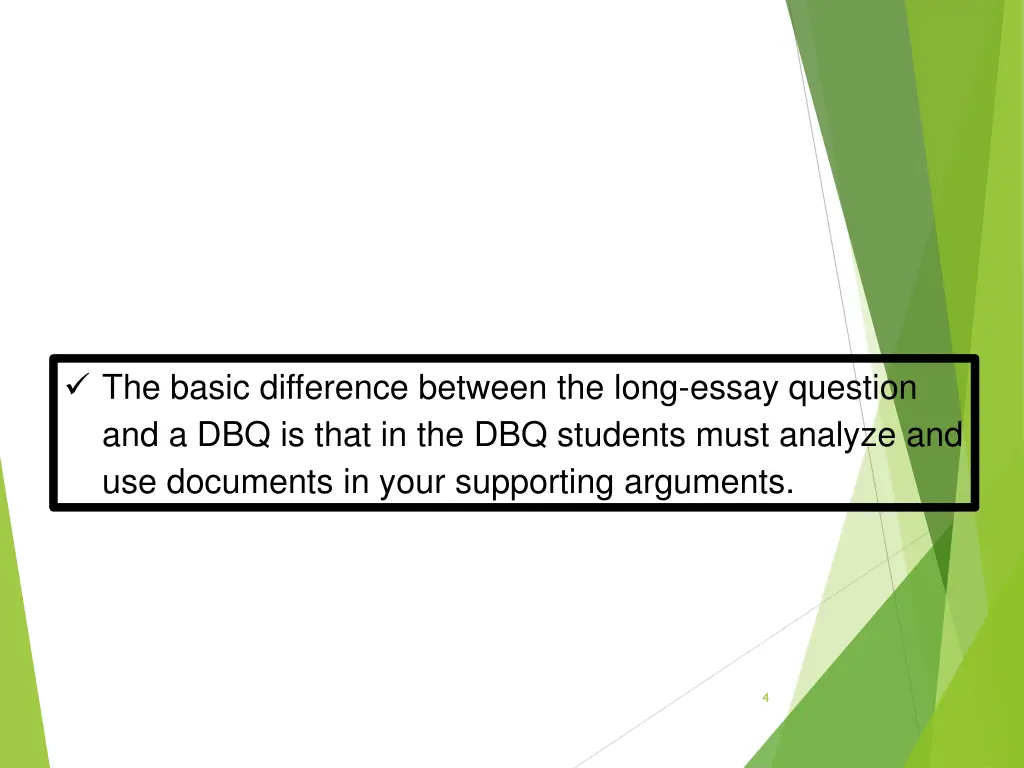 the basic difference between the long essay