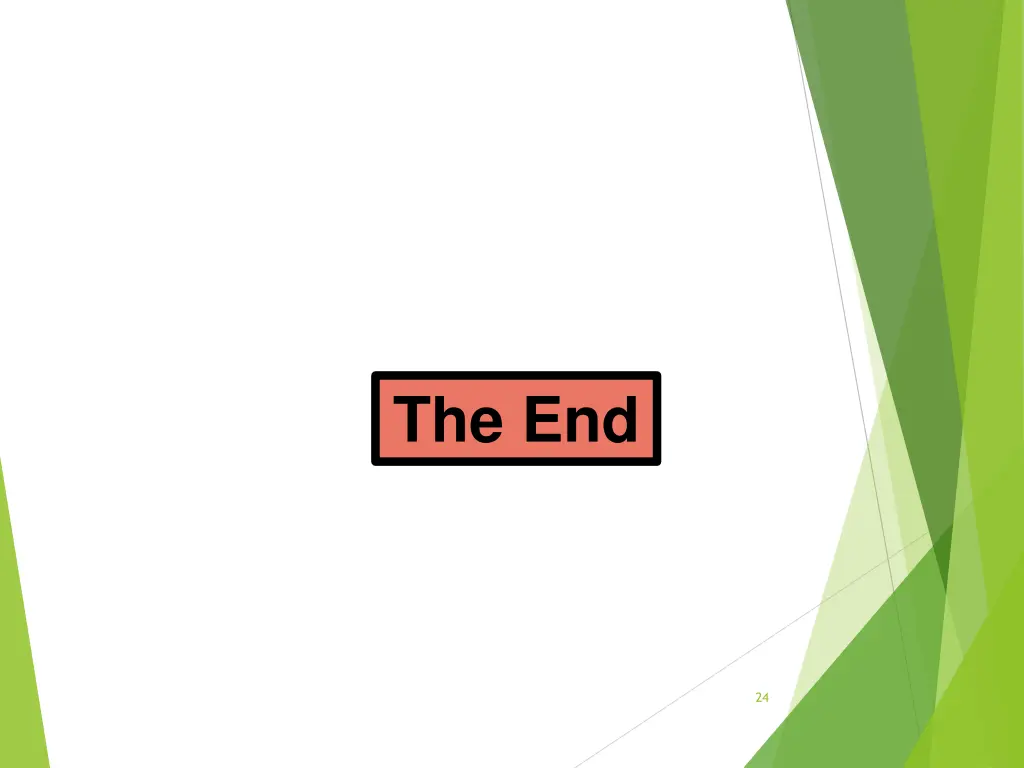 the end