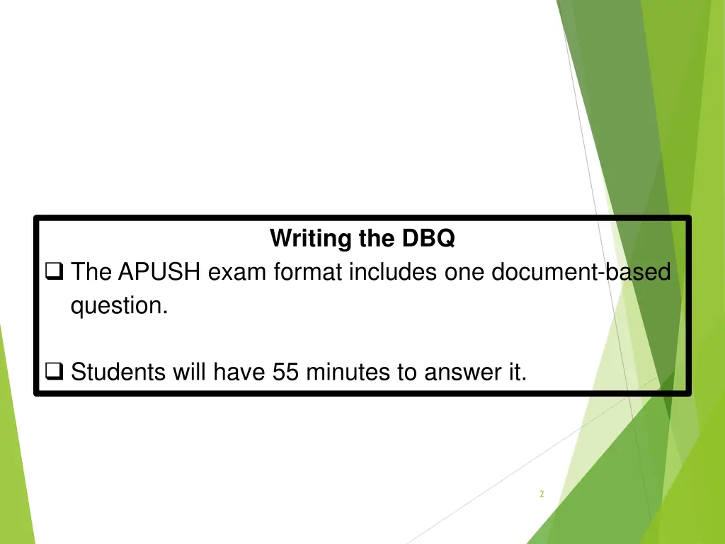 writing the dbq 1