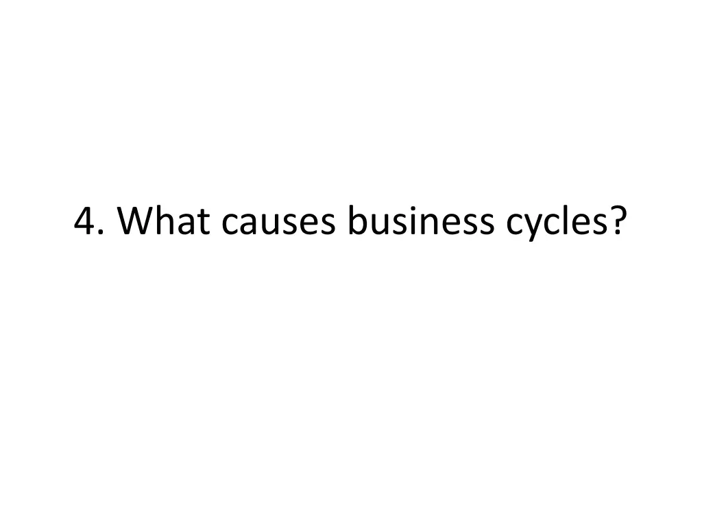 4 what causes business cycles
