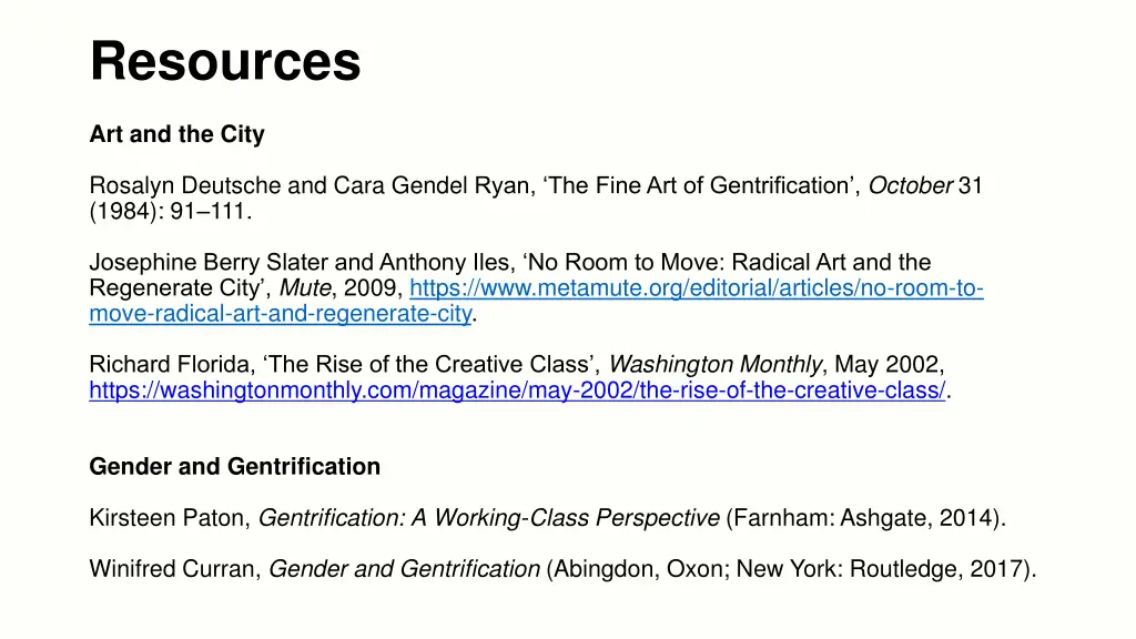 resources