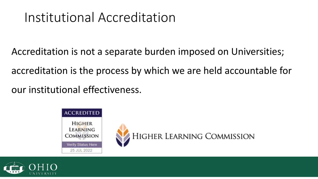 institutional accreditation