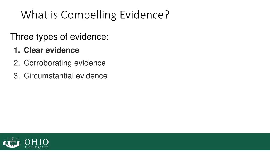 what is compelling evidence 2