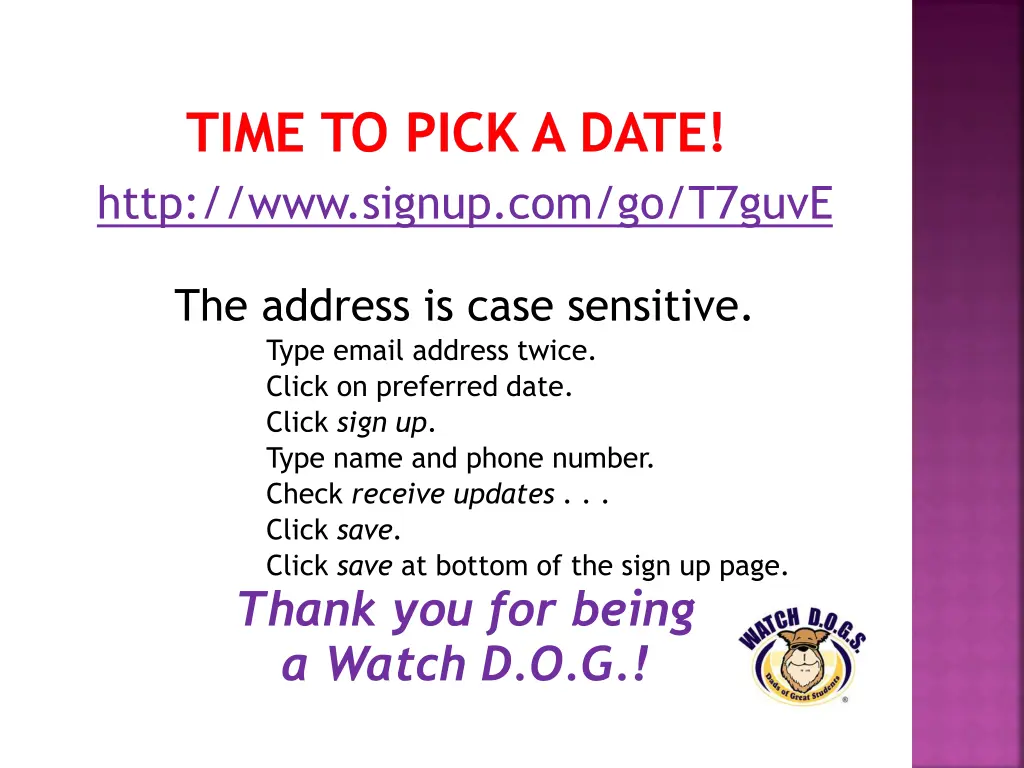 time to pick a date http www signup com go t7guve
