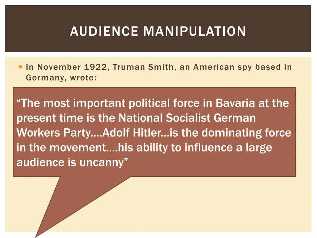 audience manipulation