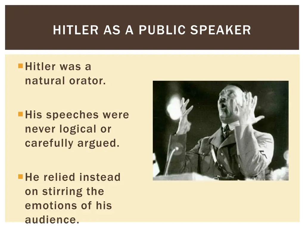 hitler as a public speaker
