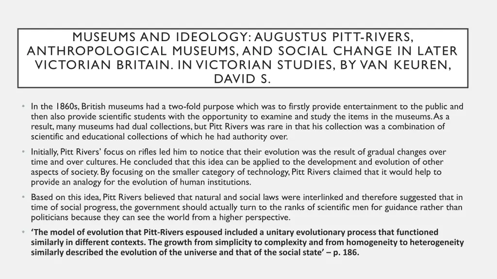 museums and ideology augustus pitt rivers