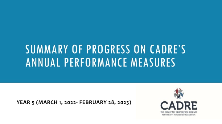 summary of progress on cadre s annual performance
