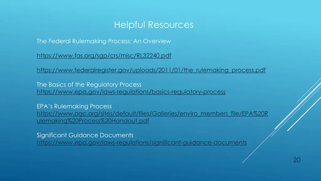 helpful resources