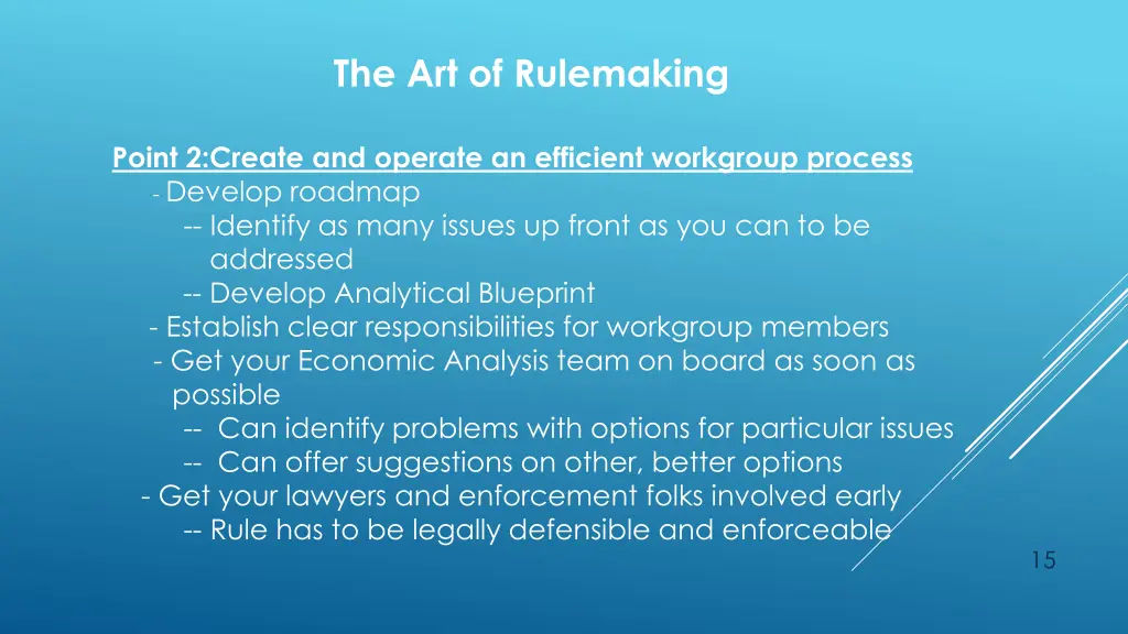 the art of rulemaking 1