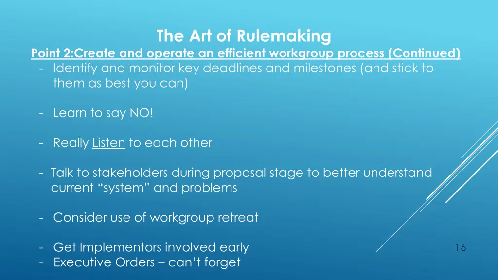 the art of rulemaking 2