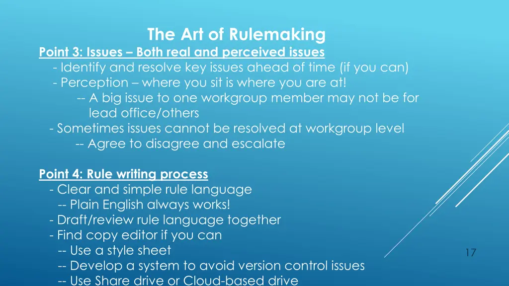 the art of rulemaking 3